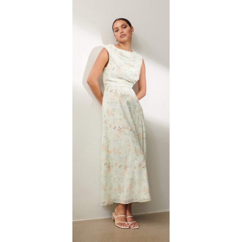 Abercrombie Draped Open-Back Maxi Dress